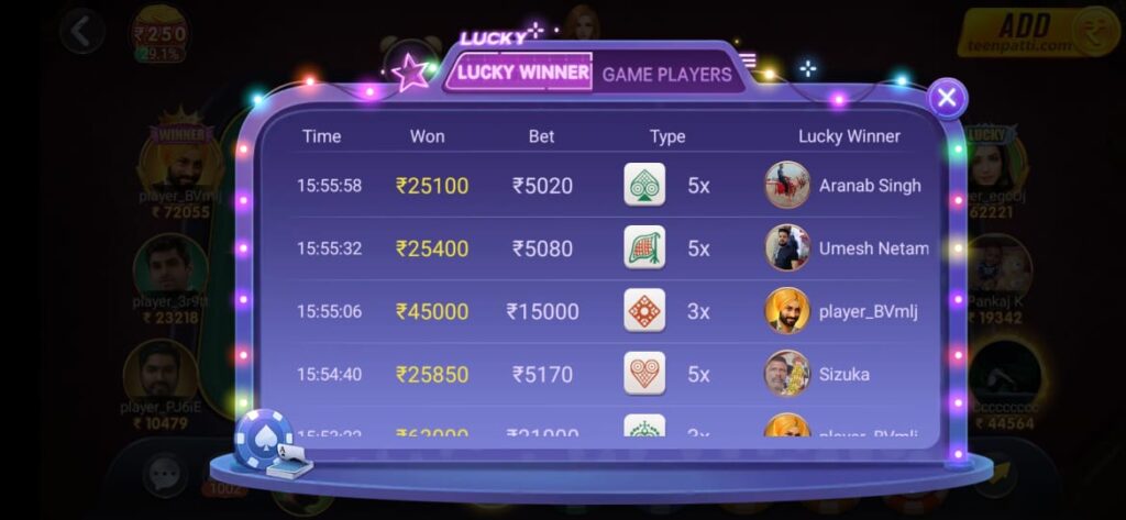 Player List